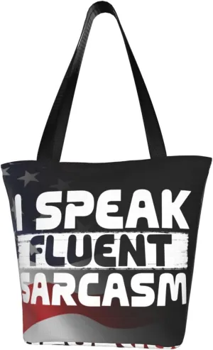 I Speak Fluent Sarcasm Fashion Shoulder Bag Large Capacity For Man Or Woman