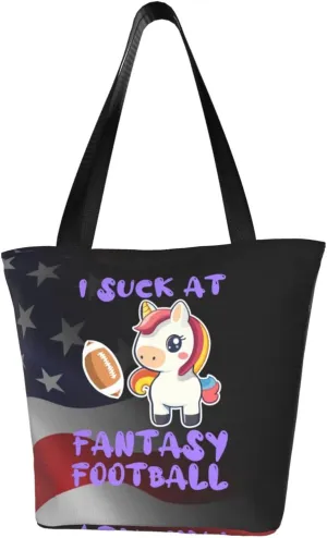 I Suck At Fantasy Football Fashion Shoulder Bag Large Capacity For Man Or Woman