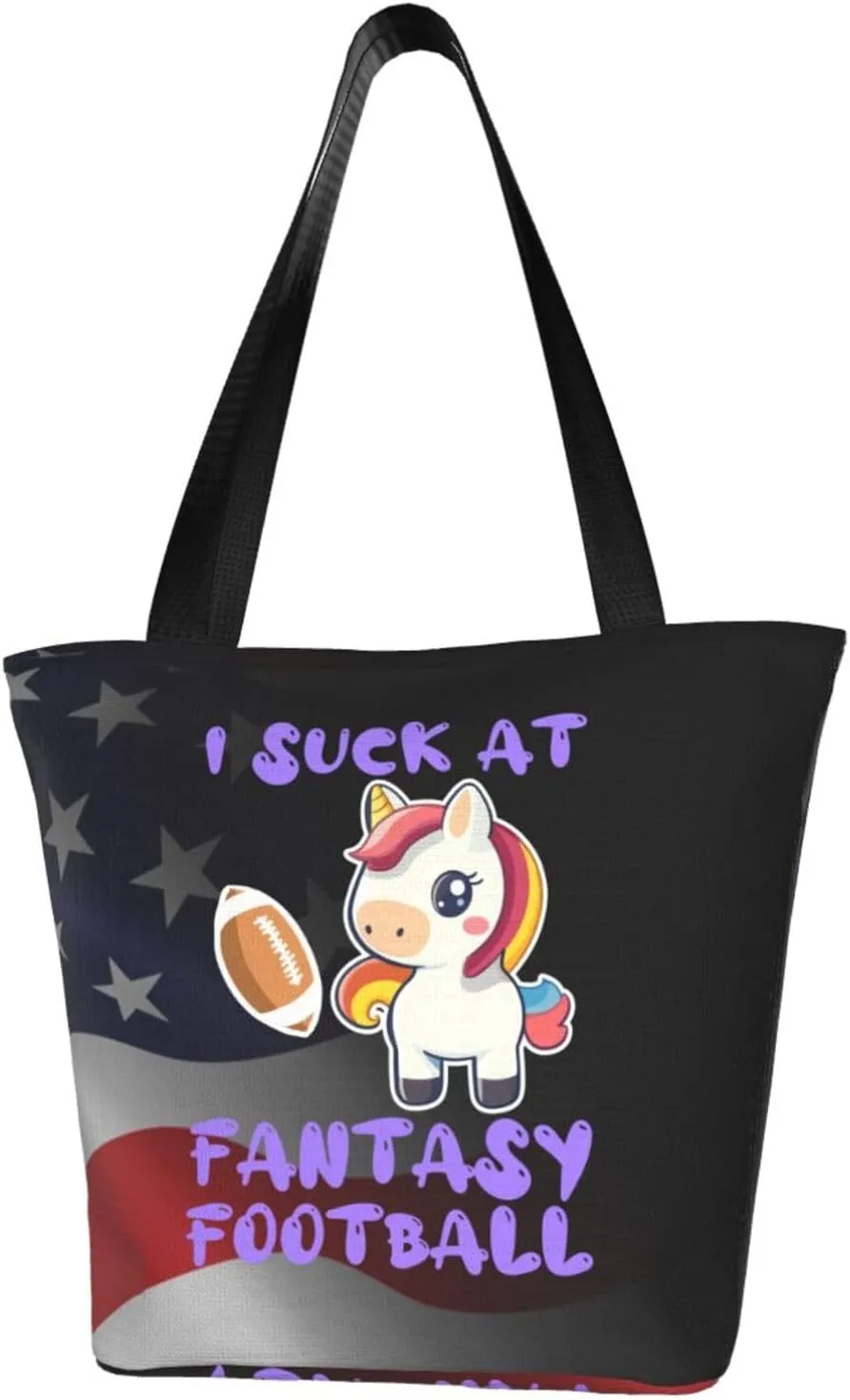 I Suck At Fantasy Football Fashion Shoulder Bag Large Capacity For Man Or Woman