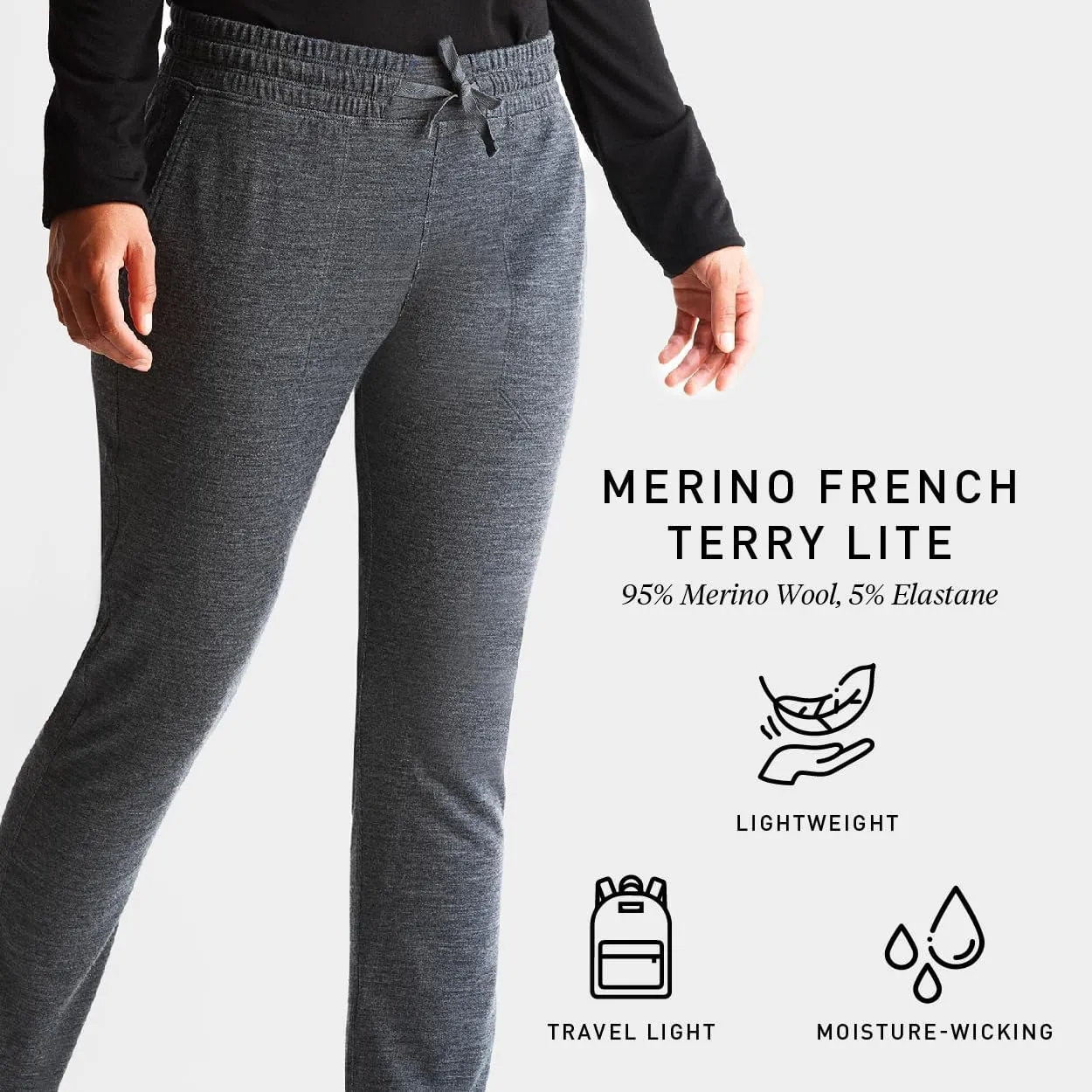 IBEX Merino Wool Nomad Joggers for Women | Lightweight & Moisture-Wicking Sweatpants Ideal for Jogging, Travel