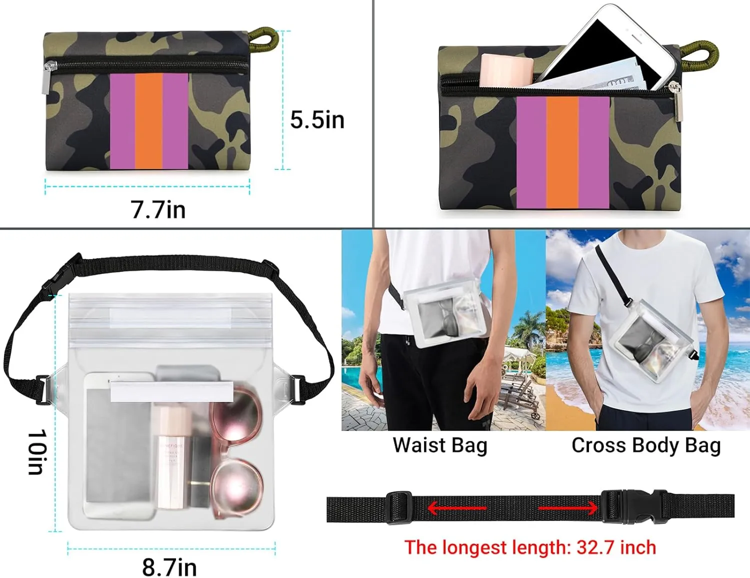 IBFUN Neoprene Bag, Large Multipurpose Beach Bag Neoprene Tote Bag with Inner Pocket for Women/Pool