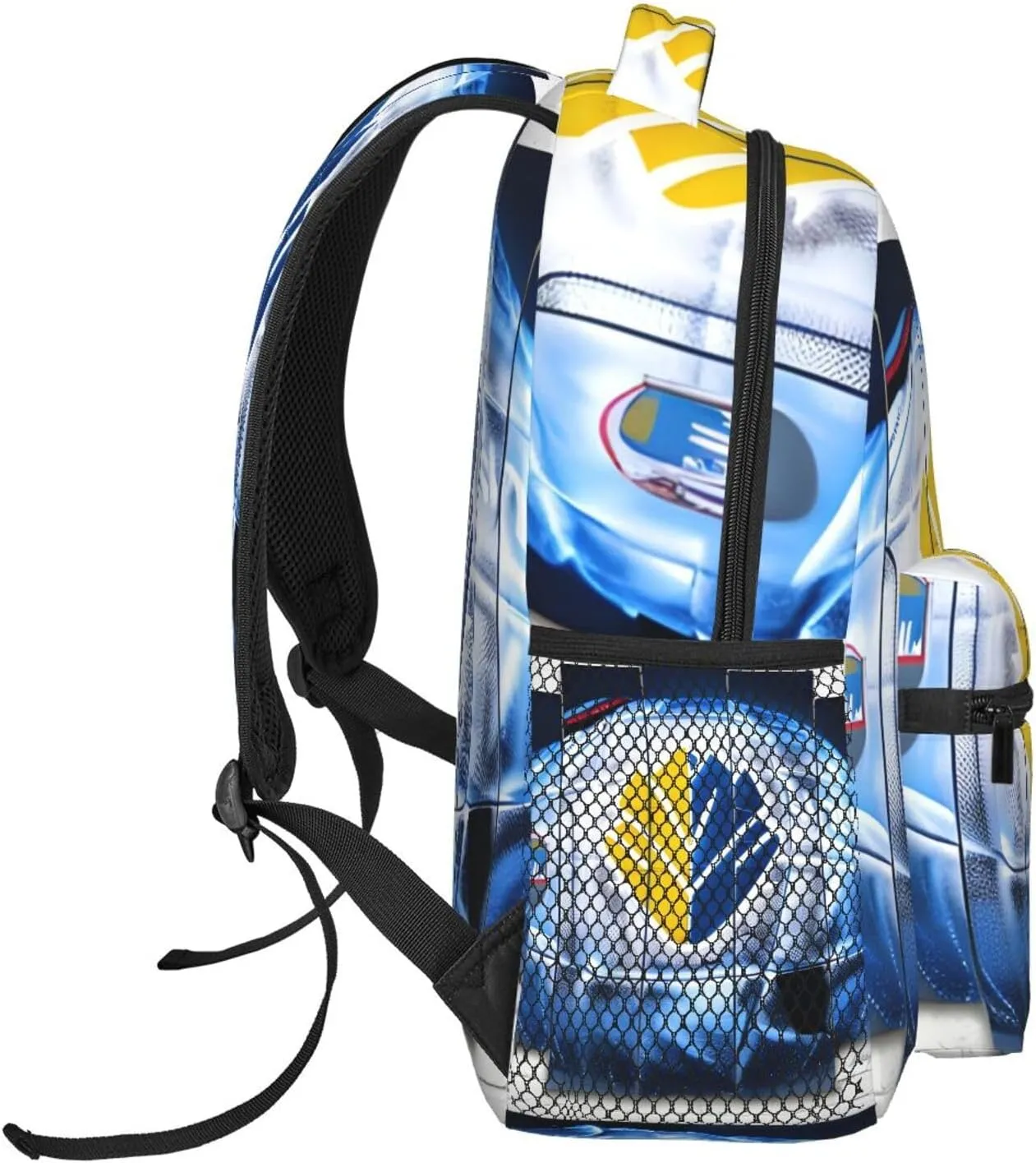 Ice Hockey Art Pattern Print Laptop Backpack Stylish Bookbag College Daypack Travel Business Work Bag For Men Women