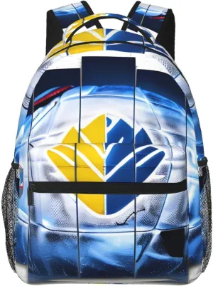 Ice Hockey Art Pattern Print Laptop Backpack Stylish Bookbag College Daypack Travel Business Work Bag For Men Women