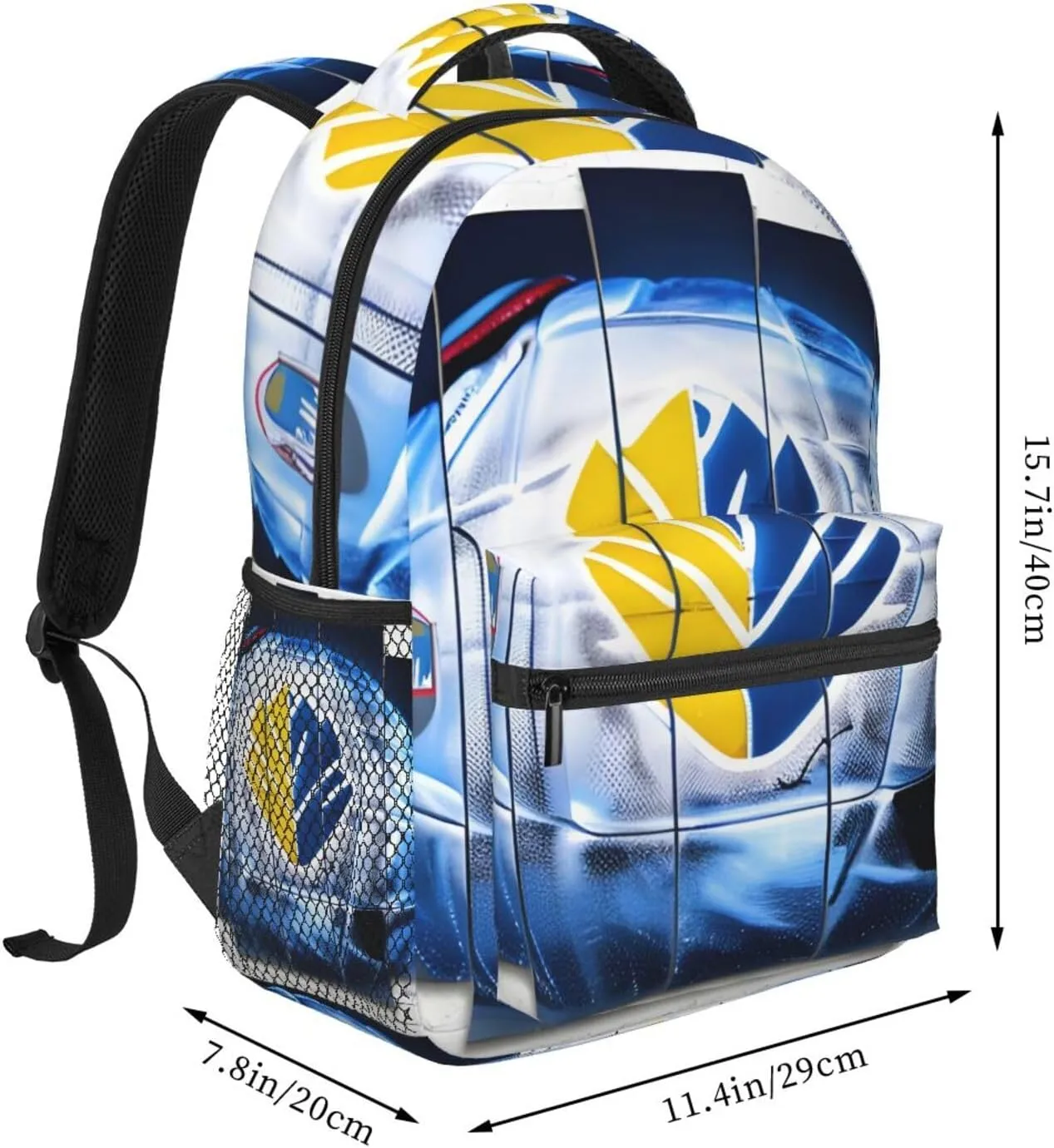 Ice Hockey Art Pattern Print Laptop Backpack Stylish Bookbag College Daypack Travel Business Work Bag For Men Women