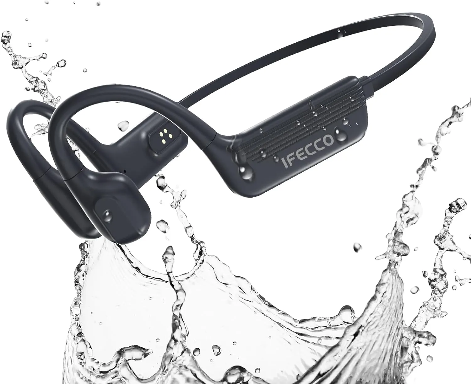 IFECCO Waterproof Headphones for Swimming Bone Conduction Headphones Bluetooth 5.4,IP68 Waterproof Earbuds Underwater,Open Ear Earbuds with 32G MP3 for Swimming Cycling Running
