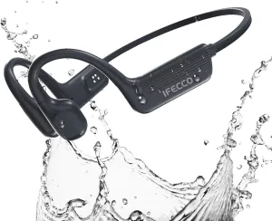 IFECCO Waterproof Headphones for Swimming Bone Conduction Headphones Bluetooth 5.4,IP68 Waterproof Earbuds Underwater,Open Ear Earbuds with 32G MP3 for Swimming Cycling Running