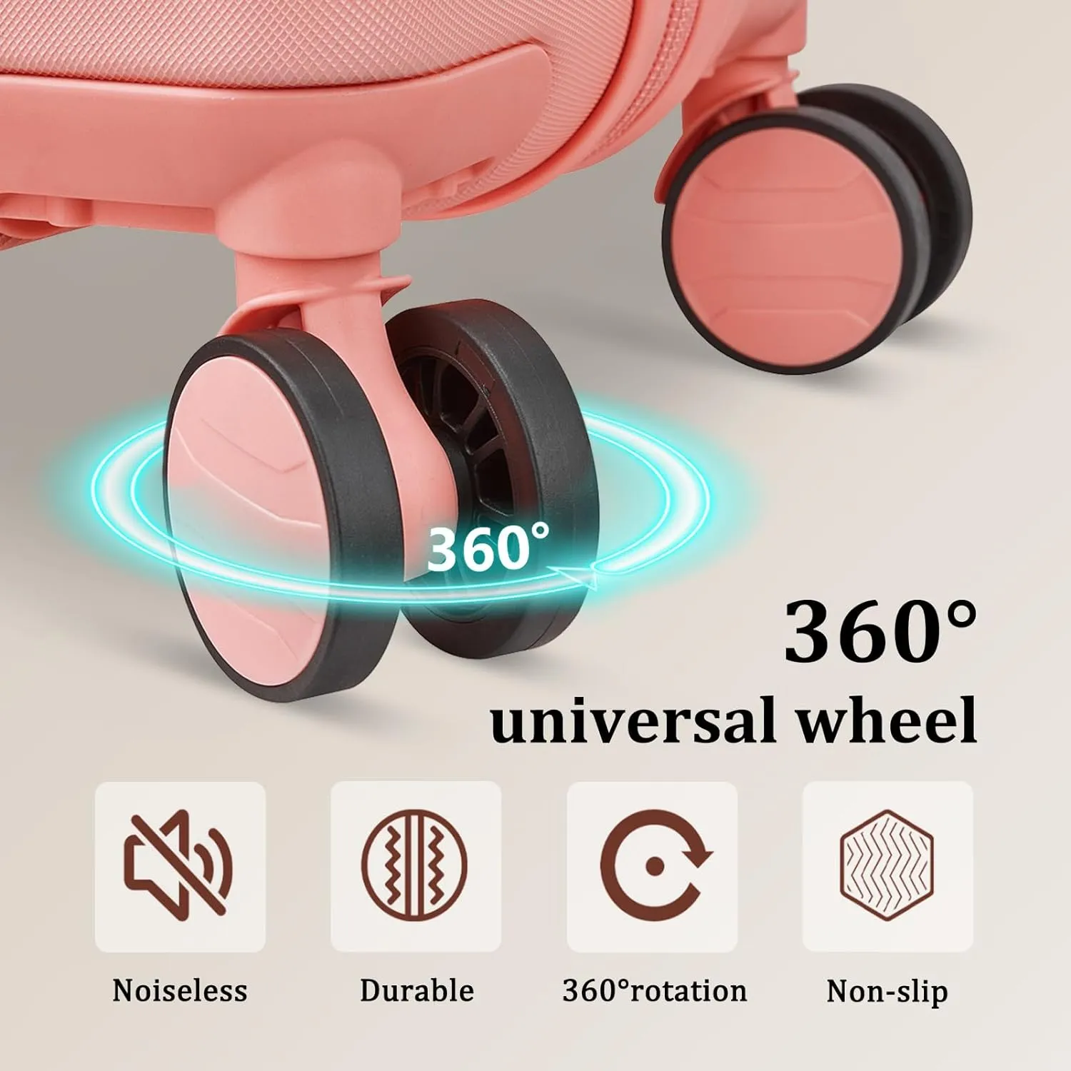 imiomo 28 IN Large Luggage, Suitcase with Spinner Wheels, Hardside 3PCS Set Lightweight Rolling Travel Luggage with TSA Lock(28"/Pink)