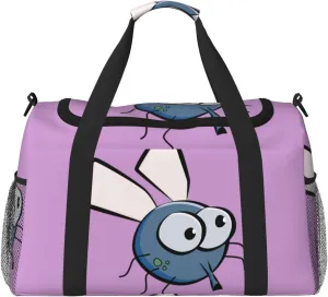 Insect Wings Eyes Cartoon Print Weekender Bag Large Capacity Hand Travel Bag Carry On Tote Airplane Travel Tote