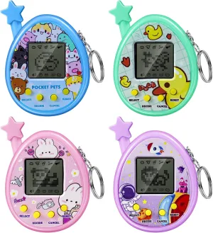 Interactive Toy Digital Pet - Virtual Electronic Pets Video Game Party Favors for Kids Video Game Keychain Video Game Party Supplies
