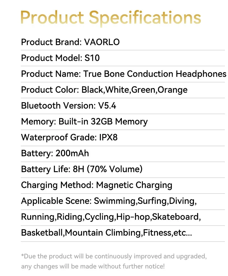 #IPX8 Waterproof Bone Conduction Wireless Headphone Bluetooth 5.4 32GB RAM MP3 Player HIFI Music Sport Swimming Headset With Mic