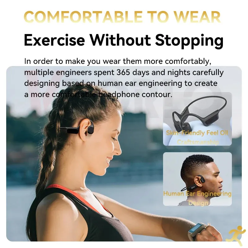 #IPX8 Waterproof Bone Conduction Wireless Headphone Bluetooth 5.4 32GB RAM MP3 Player HIFI Music Sport Swimming Headset With Mic