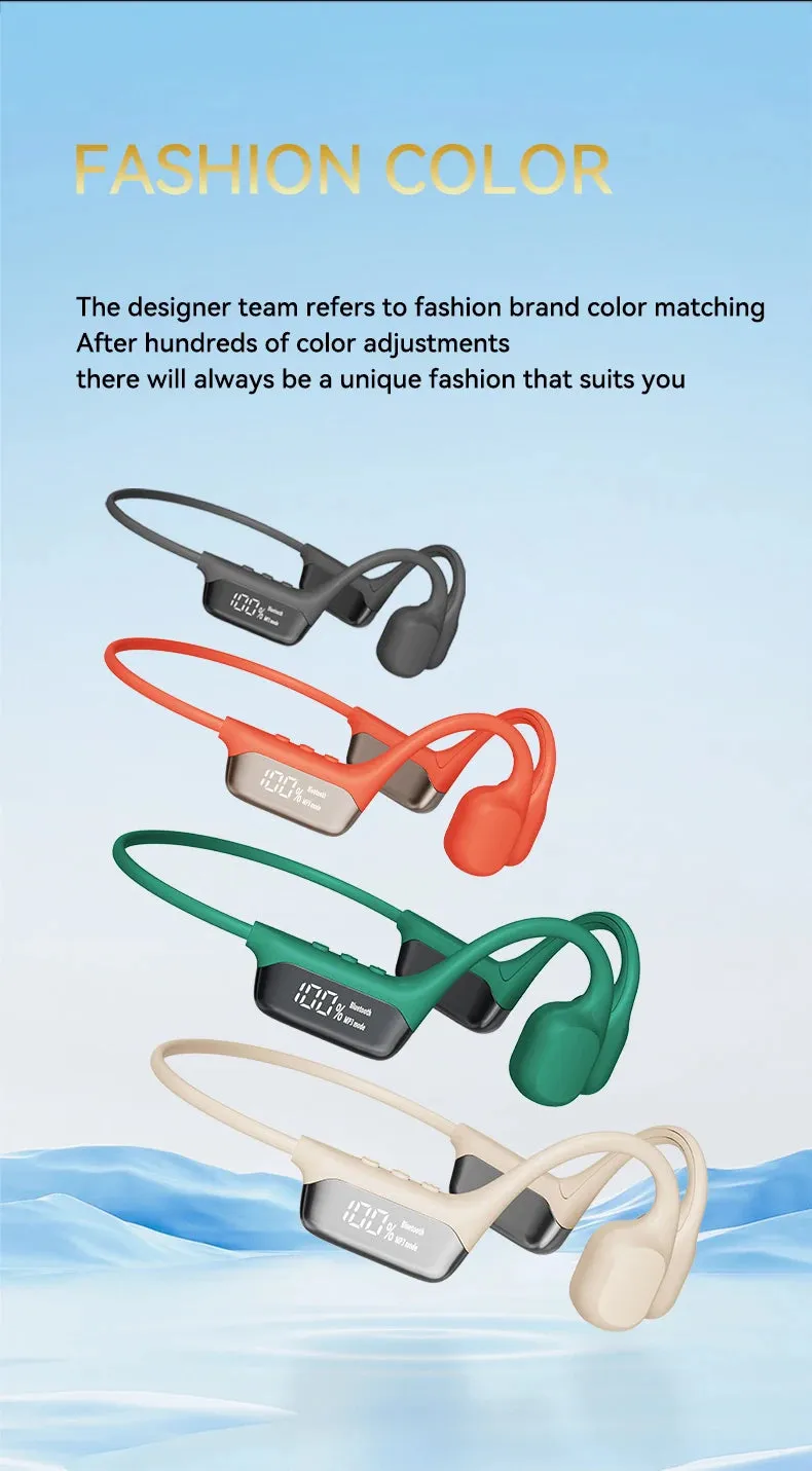 #IPX8 Waterproof Bone Conduction Wireless Headphone Bluetooth 5.4 32GB RAM MP3 Player HIFI Music Sport Swimming Headset With Mic