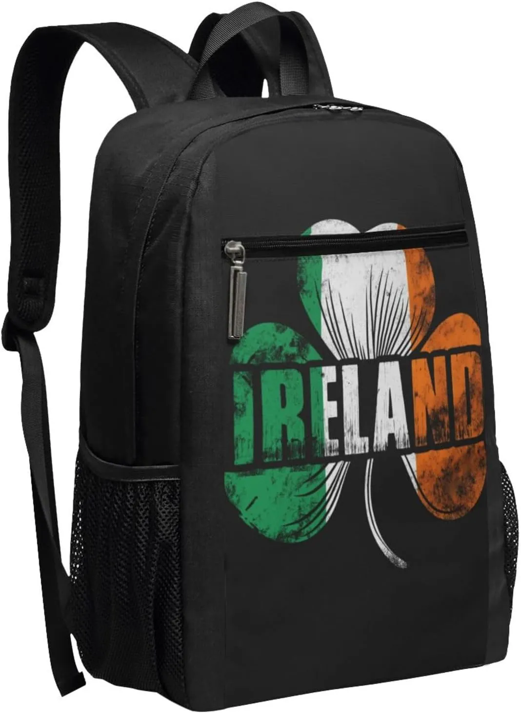 Ireland Shamrock Flag Casual Backpacks Sports Backpack Large Capacity Travel Rucksack Laptop Daypack with Multi-Pockets Adjustable Strap Work Bag for Hiking