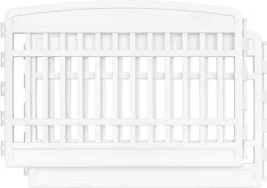 IRIS USA 24" 2-Panel Add-On Panels, Pet Dog Puppy Playpen, Foldable, Customizable, White