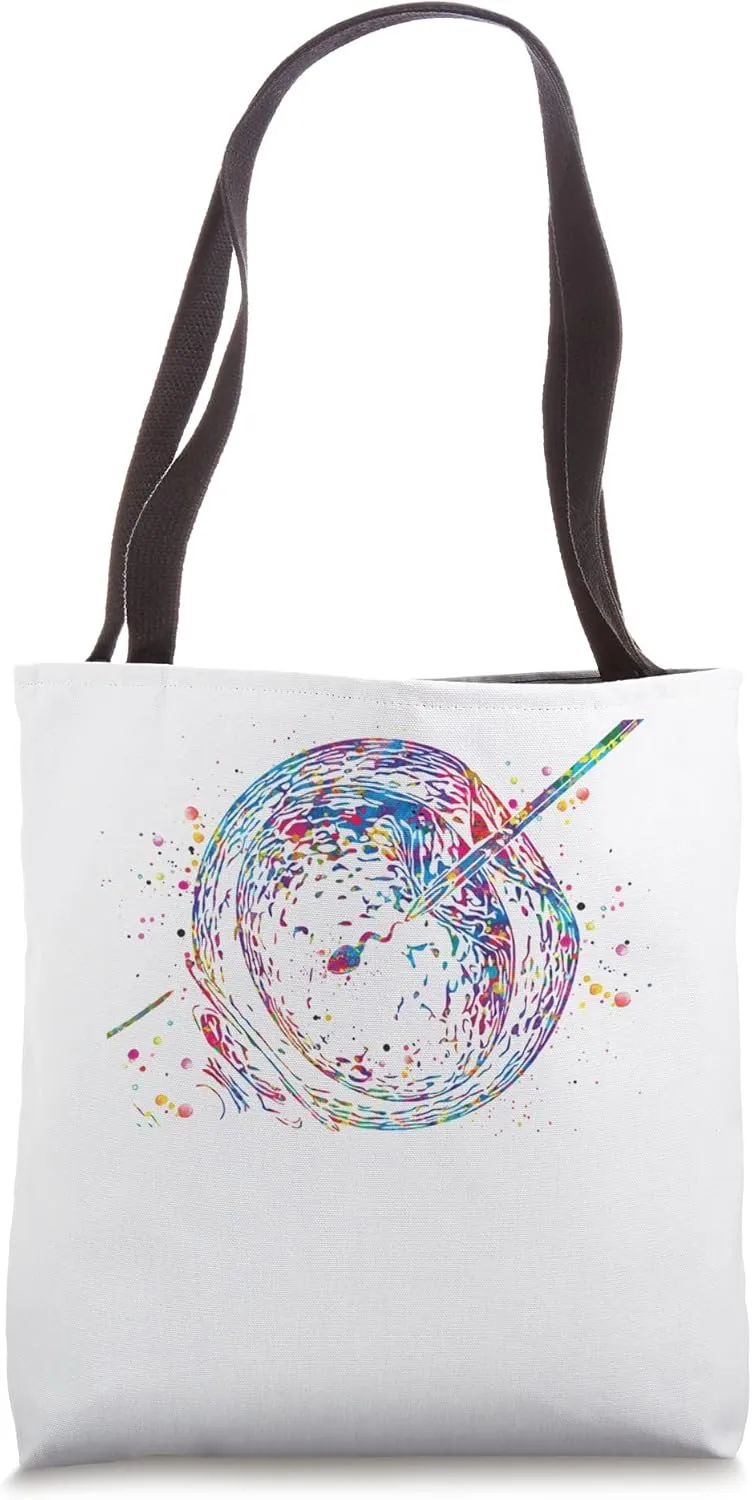 IVF Art Watercolor Embryonic Art Gynecology Medical Tote Bag