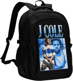 J Musics Cole Backpack with USB Charing Port Laptop Daypack Travel Bag Classic Laptop Backpack