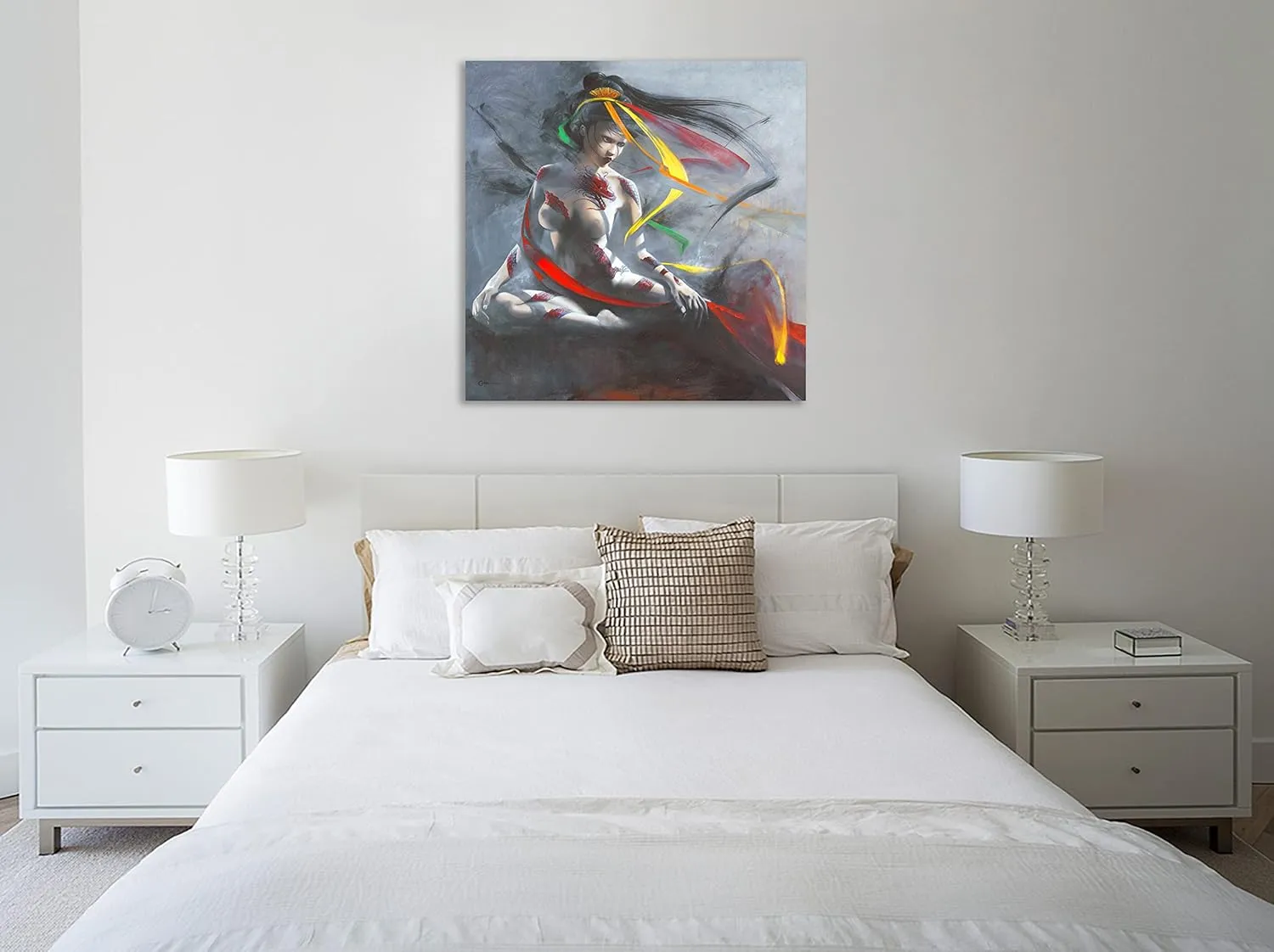 Jaxson Rea "Geisha I Gallery Wrapped Canvas by Cédric Cazal, 36" x 36"