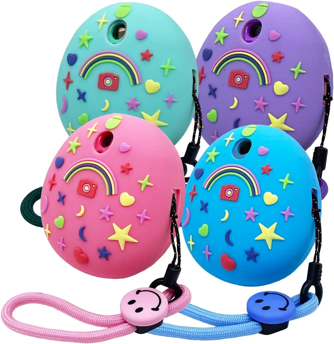 JCHPINE Hard Carrying Case and Silicone Cover Compatible with Tamagotchi Pix Interactive Virtual Pet Game Machine, Screen Film Protector for Tamagotchi Pix Accessories (Purple)