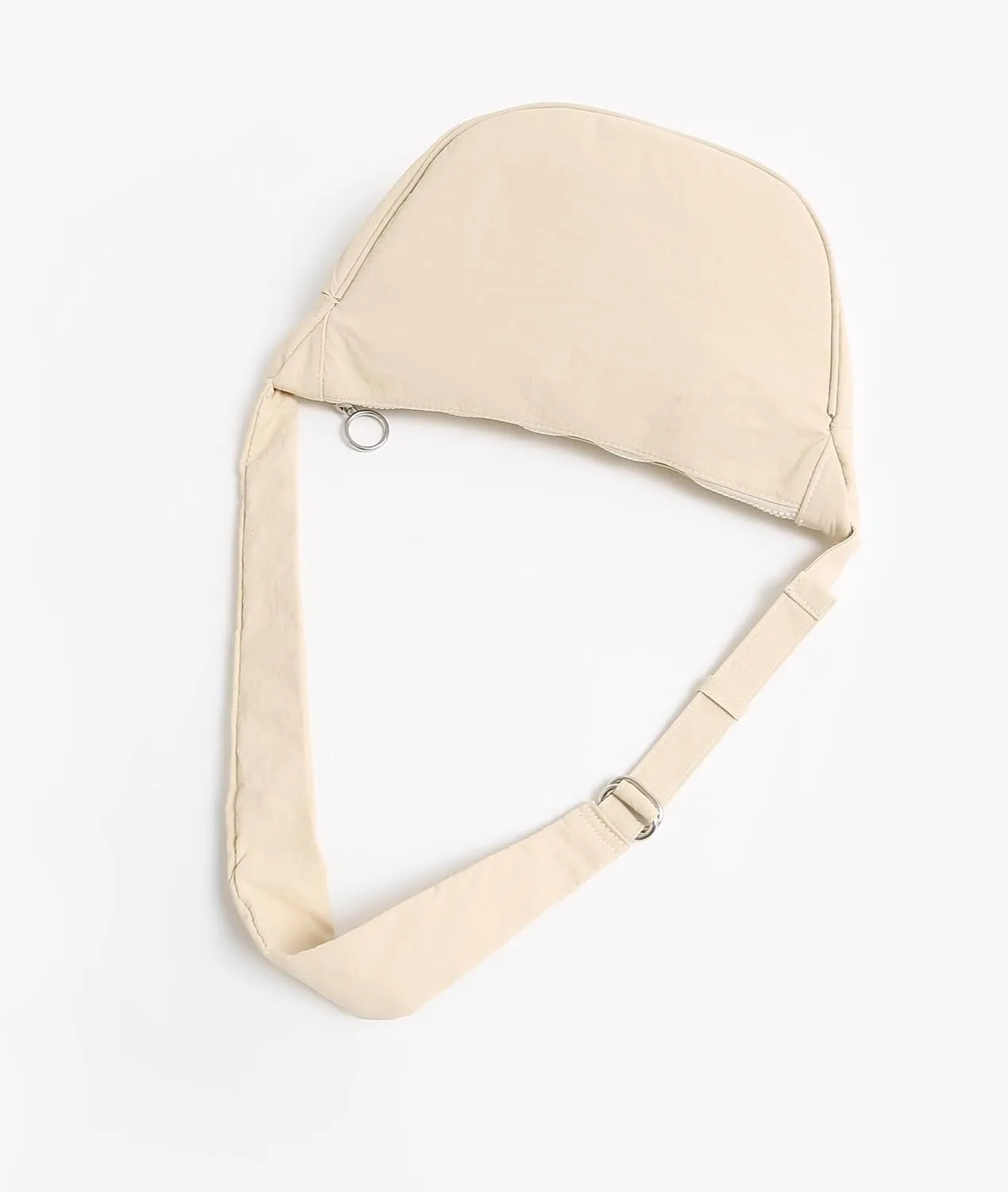 Jeelow Small Canvas Crescent Tote Handbag Mini Crossbody Cellphone Sling Bag Purses With Adjustable Strap & Zipper