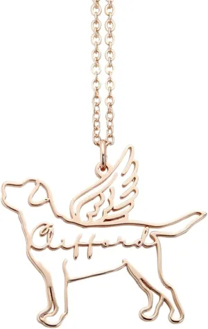 JewelOra Personalized Pet Dog Cat Necklace for Women Custom Engraved Name Necklace Pendant Animal Pendant Jewelry Gift for Pet Lover