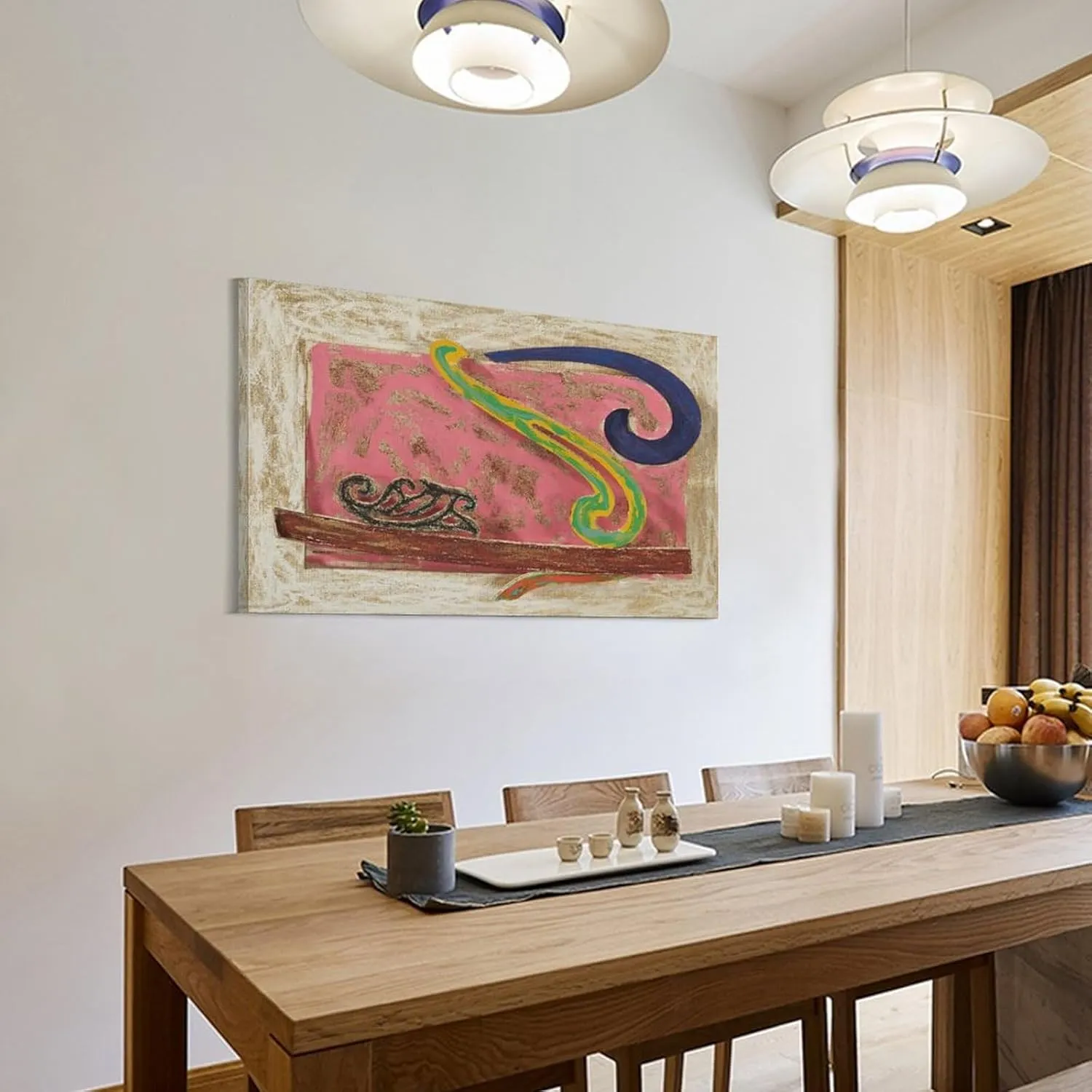 JIANPIN Frank Stella Poster Noguchi's Okinawa Woodpecker Canvas Famous Paintings, Wall Art Posters, Decorative Hanging Pictures Print Photo Art Painting Canvas Poster Home Decorative Bedroom Modern De