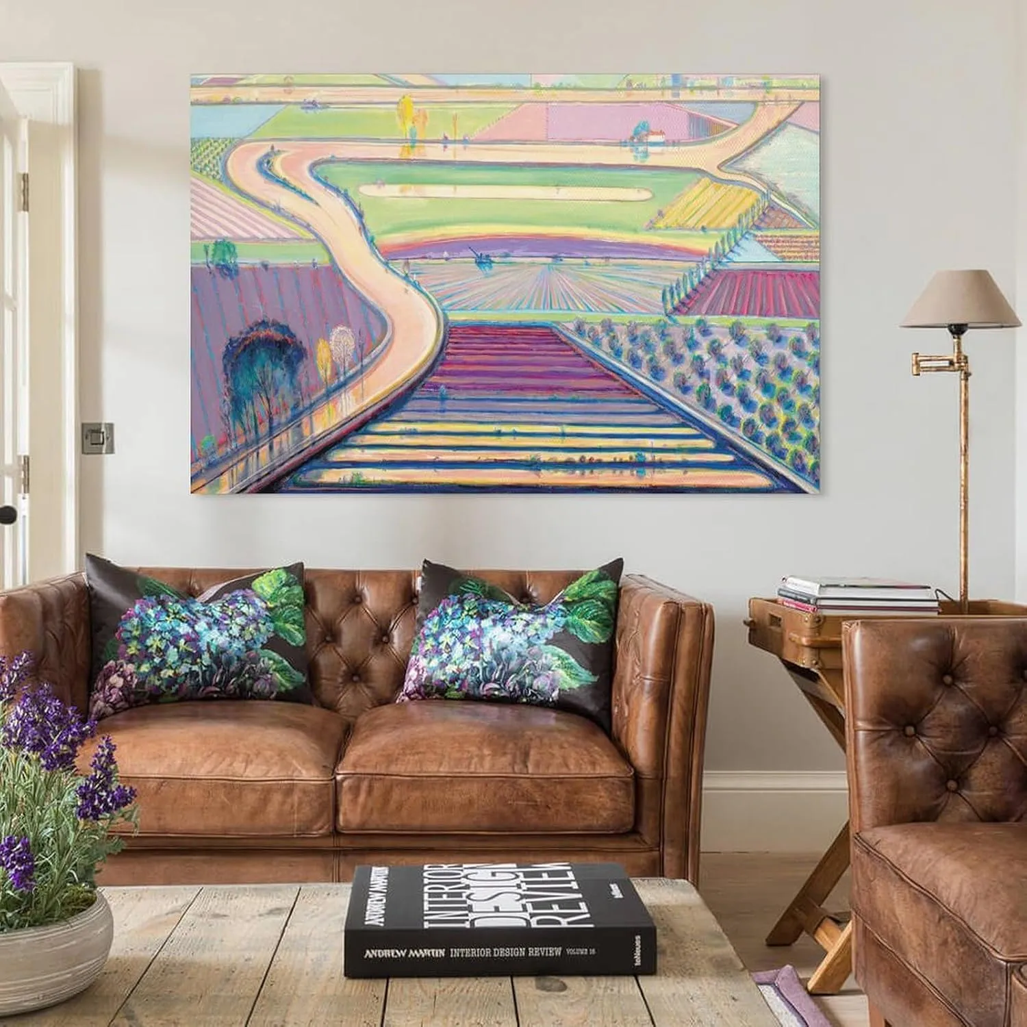 JIANPIN Wayne Thiebaud River Channels Canvas Printing Famous Paintings, Wall Art Posters, Decorative Poster Decorative Painting Canvas Wall Art Living Room Posters Bedroom Painting 12x18inch(30x45cm)