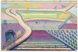 JIANPIN Wayne Thiebaud River Channels Canvas Printing Famous Paintings, Wall Art Posters, Decorative Poster Decorative Painting Canvas Wall Art Living Room Posters Bedroom Painting 12x18inch(30x45cm)