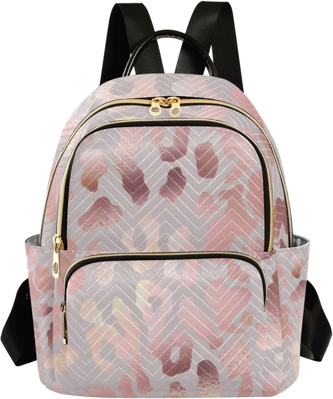 JIPONI Gradient Laser Leopard Small Backpack for Women, Travel Purse Back Pack, Casual Daypack, Lightweight Bag-M