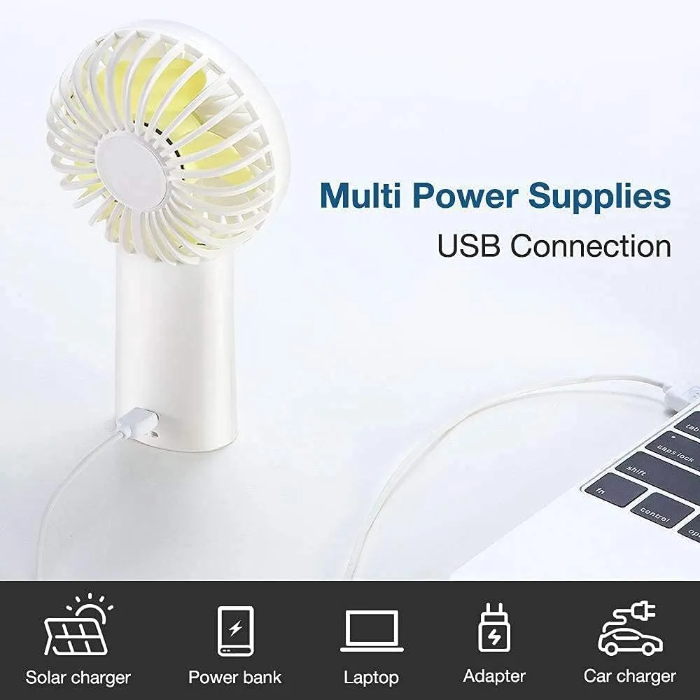 JISULIFE Handheld Fan with 30 Hours of Cooling, 6000mAh Battery, USB Rechargeable Portable Fan for Travel, Makeup, Concerts & Commute – Stay Cool Everywhere (White)