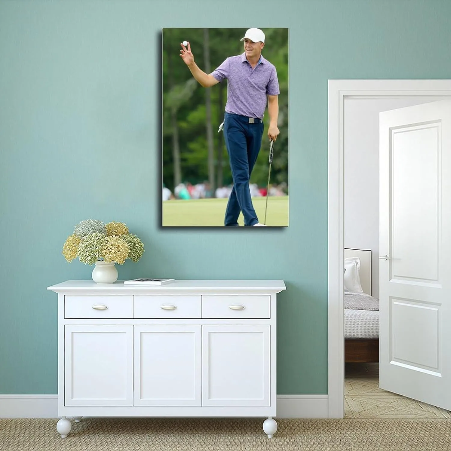 Jordan Spieth Golf Poster41 Canvas Poster Bedroom Decor Sports Landscape Office Room Decor Gift Unframe:16x24inch(40x60cm)
