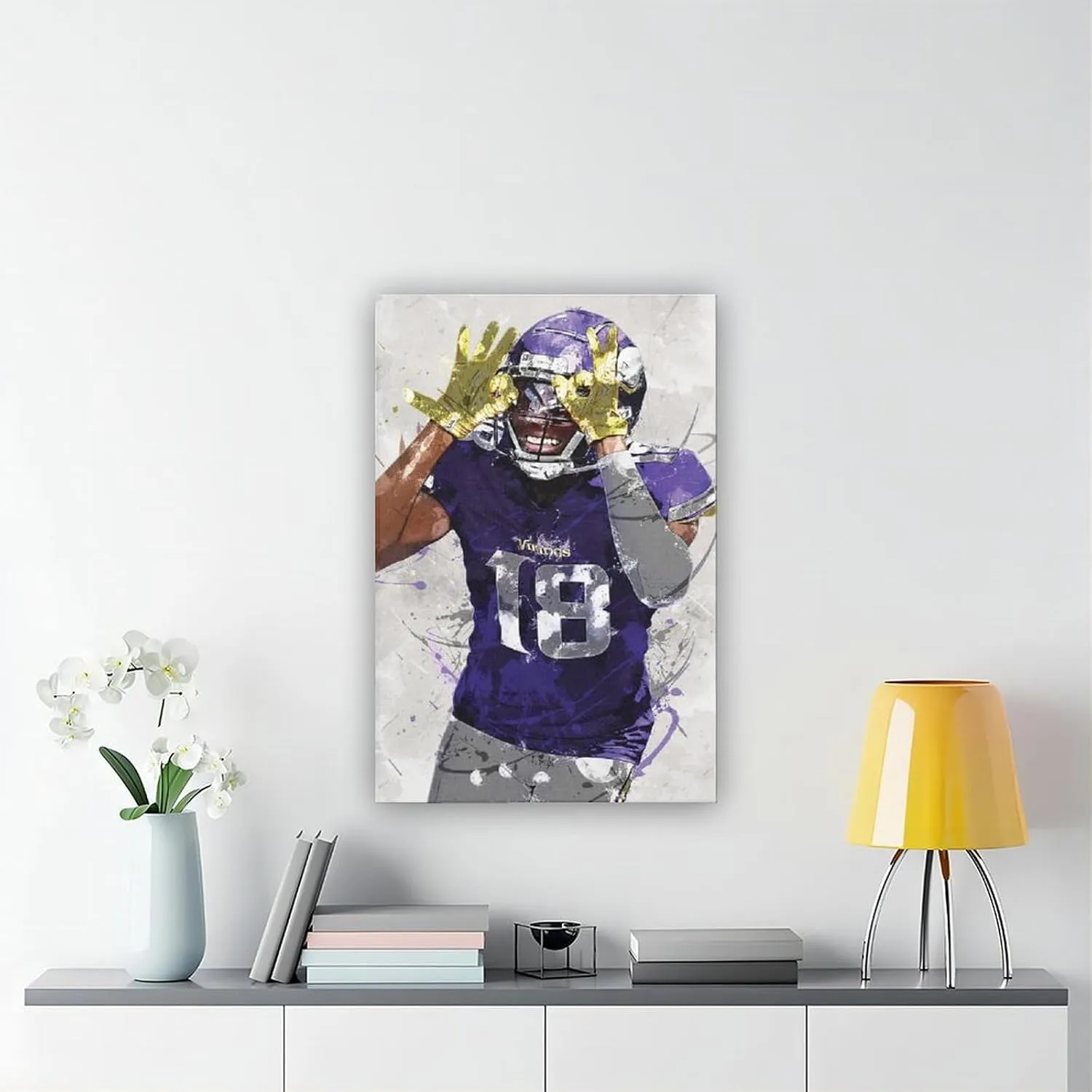 Justin Jefferson Sports Art Decorative Poster 2 Canvas Poster Bedroom Decor Landscape Office Room Decor Gift Unframe:12x18inch(30x45cm)