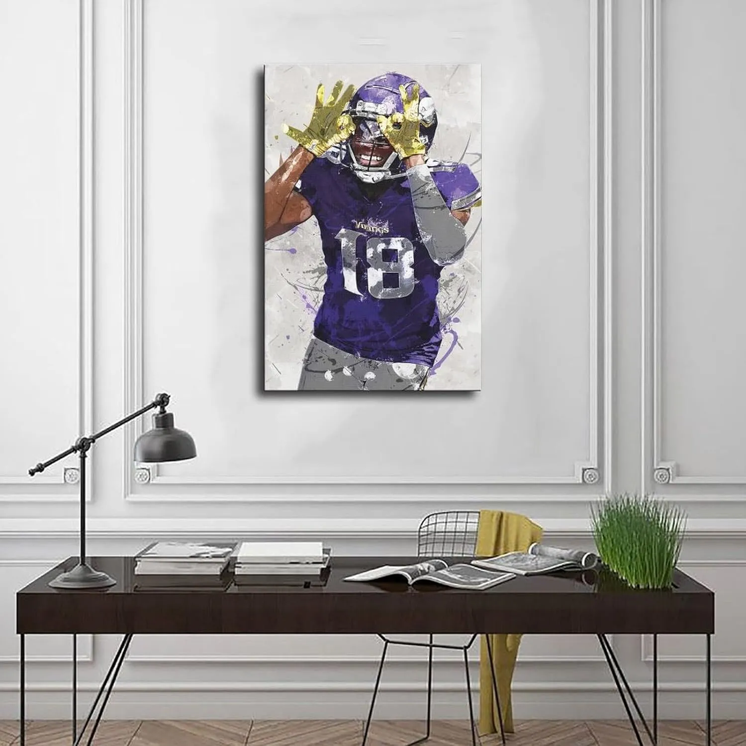Justin Jefferson Sports Art Decorative Poster 2 Canvas Poster Bedroom Decor Landscape Office Room Decor Gift Unframe:12x18inch(30x45cm)