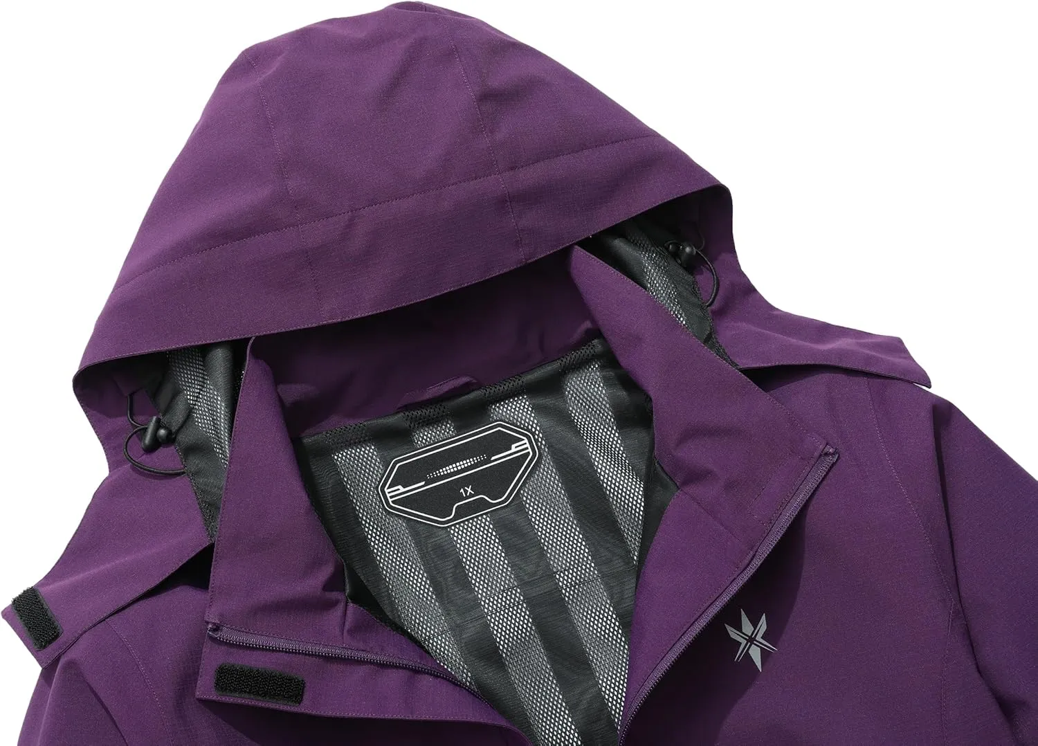 KAIDER Women's Plus Size Lightweight Waterproof Hooded Rain Jacket for Outdoor Hiking Travel