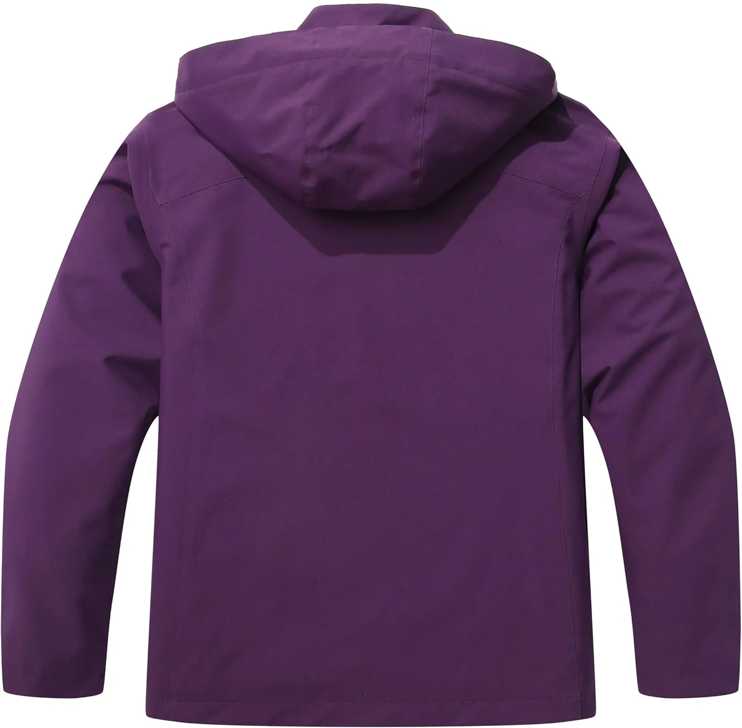 KAIDER Women's Plus Size Lightweight Waterproof Hooded Rain Jacket for Outdoor Hiking Travel