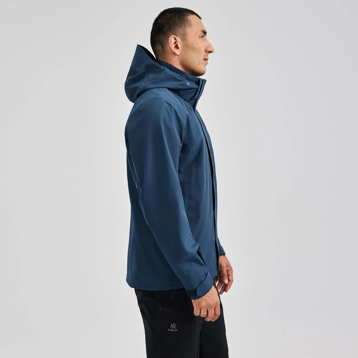 KAILAS Men's Lightweight Waterproof Hooded Rain Jacket Outdoor Raincoat Shell Jacket for Hiking Travel