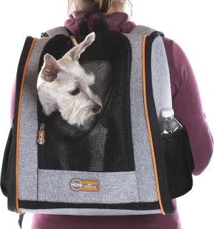 K&H Pet Products Backpack Pet Carrier Gray 14 X 9.5 X 15.75 Inches