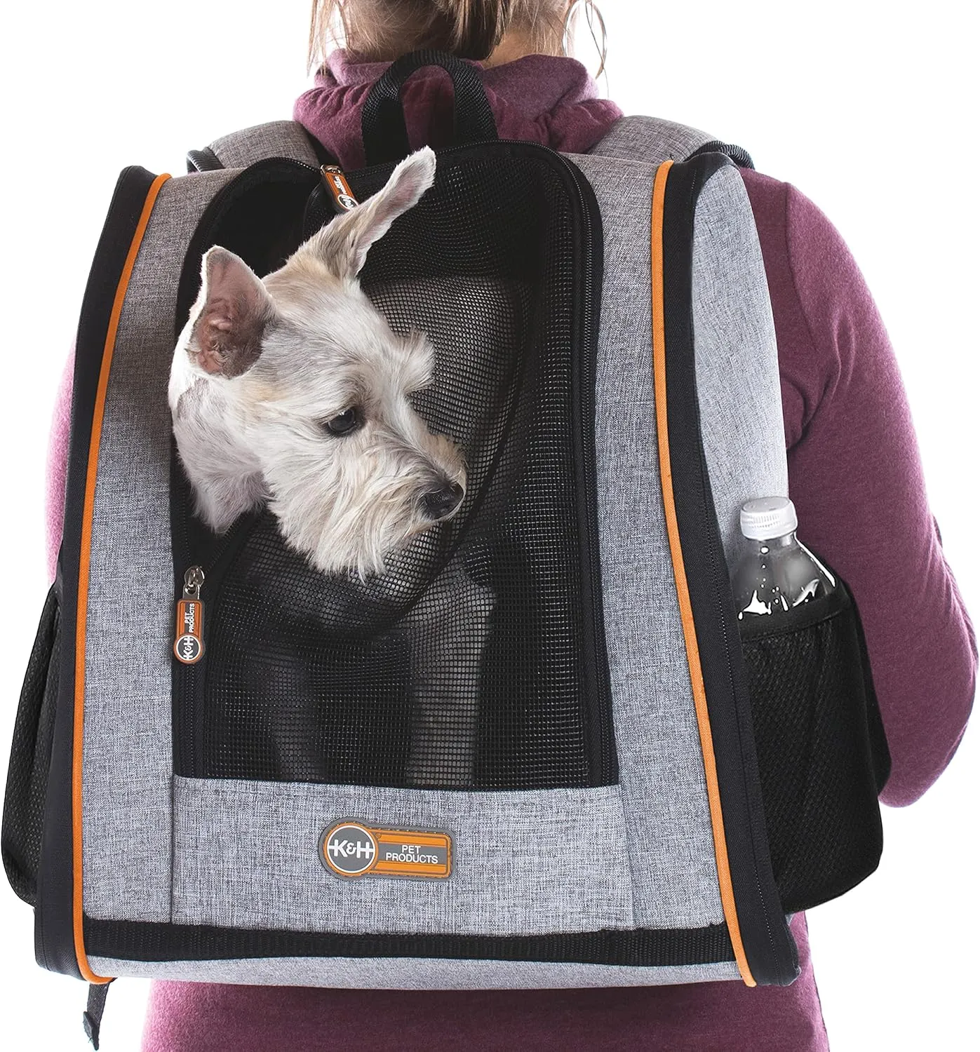 K&H Pet Products Backpack Pet Carrier Gray 14 X 9.5 X 15.75 Inches