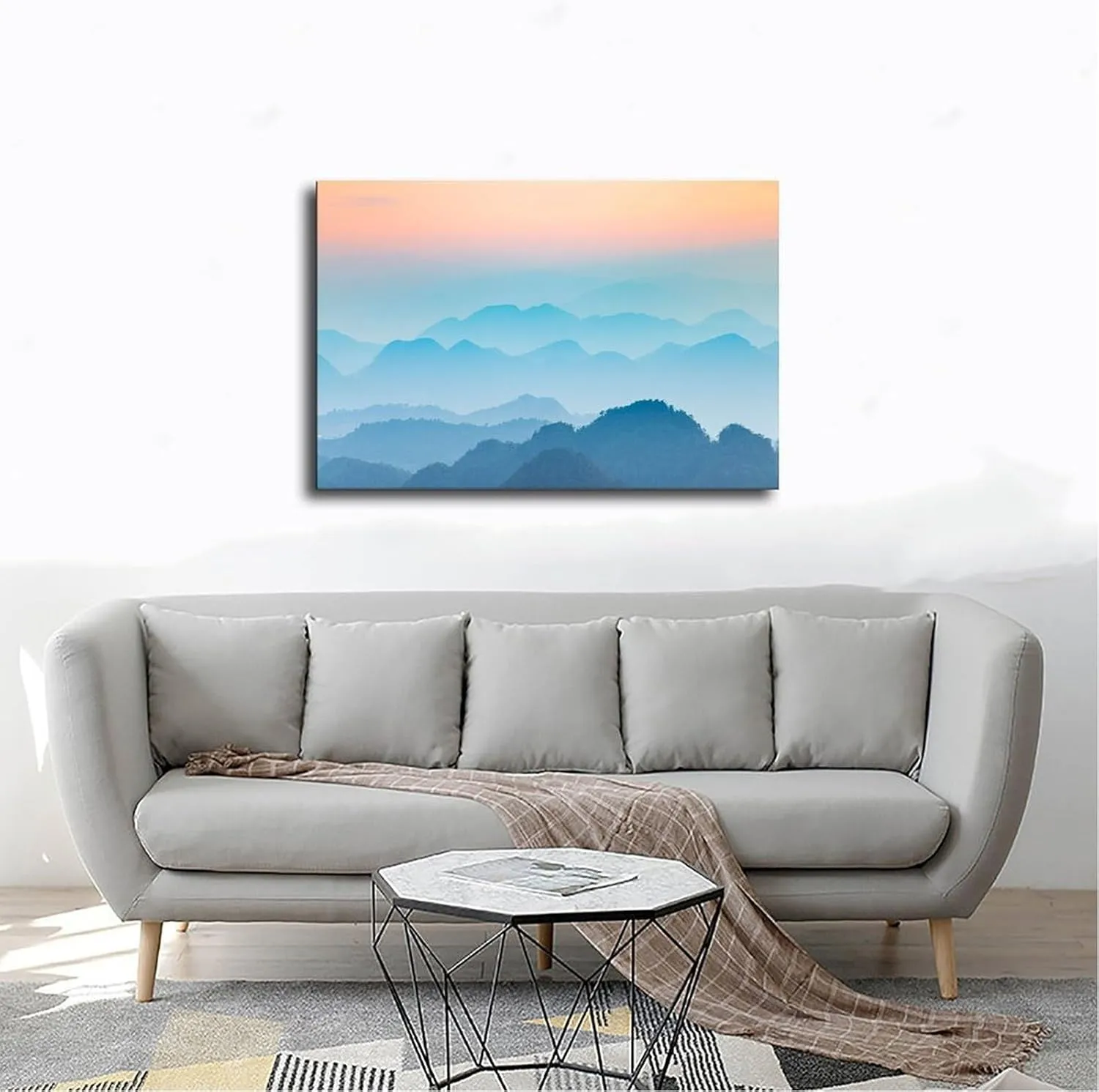 Karst Foggy Landscape Canvas Poster Wall Art Decor Print Picture Paintings for Living Room Bedroom Decoration Unframe: Unframe:12x18inch(30x45cm)