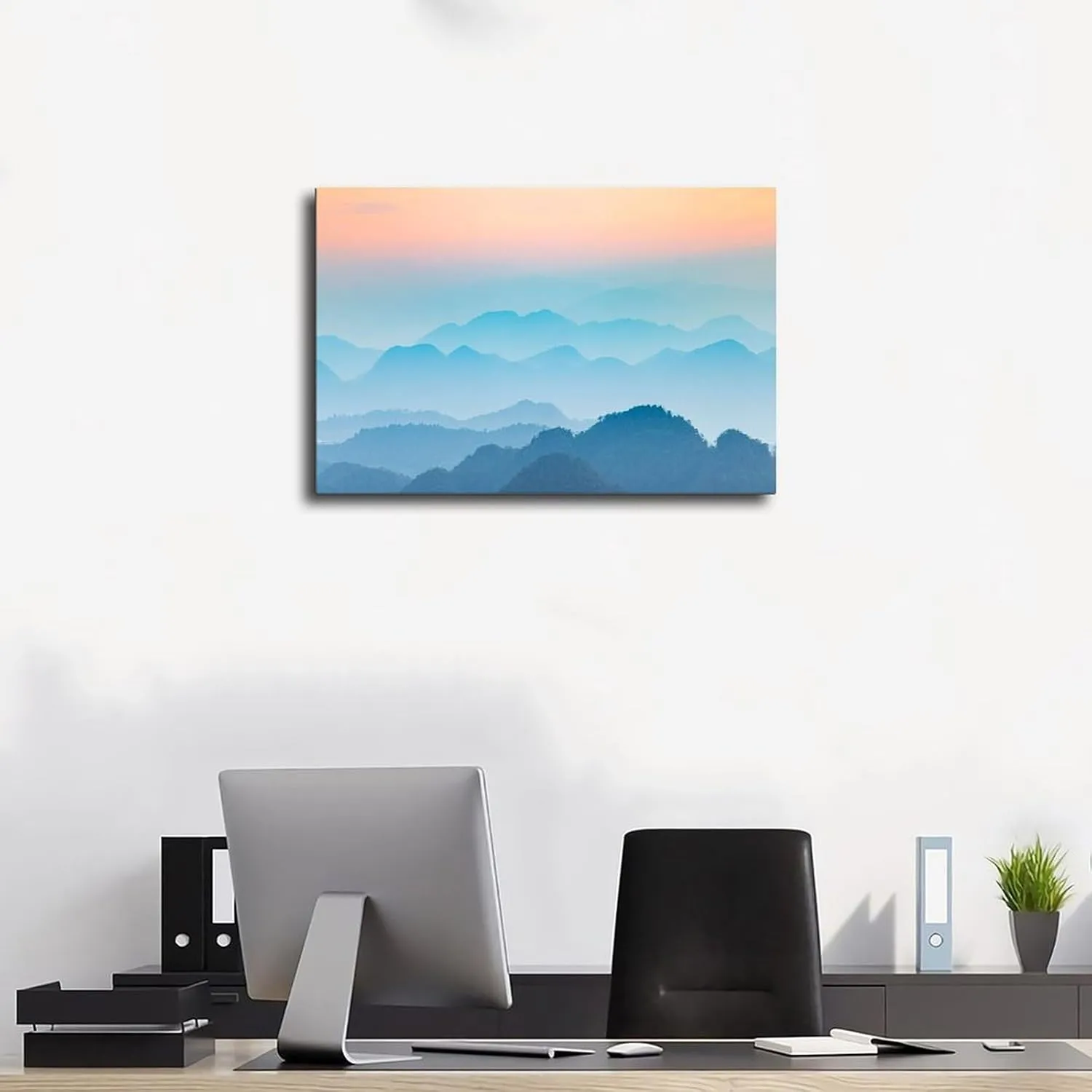 Karst Foggy Landscape Canvas Poster Wall Art Decor Print Picture Paintings for Living Room Bedroom Decoration Unframe: Unframe:12x18inch(30x45cm)