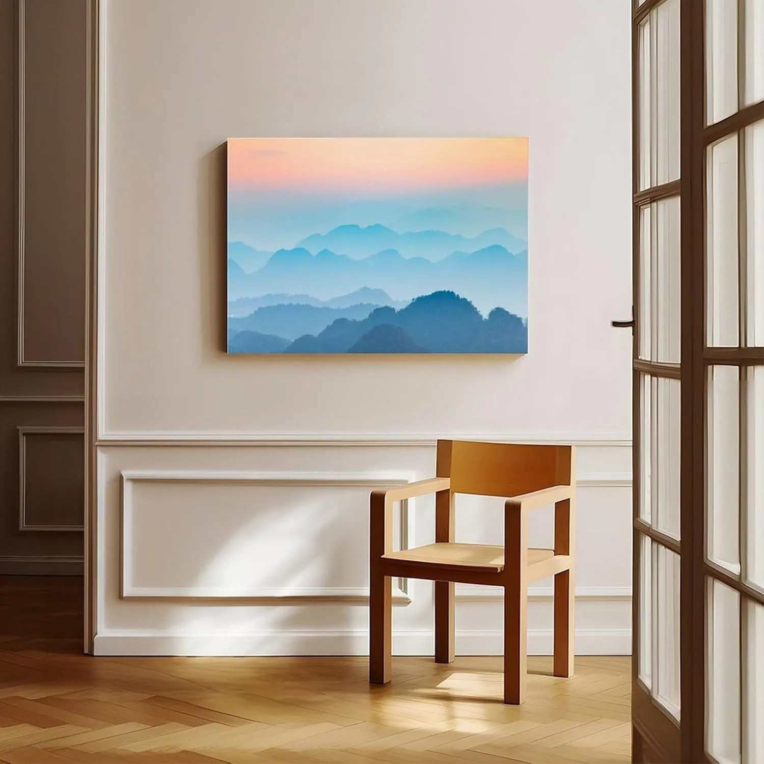 Karst Foggy Landscape Canvas Poster Wall Art Decor Print Picture Paintings for Living Room Bedroom Decoration Unframe: Unframe:12x18inch(30x45cm)