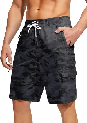 Kayrth Men's Swim Trunks Quick Dry Board Shorts with 5 Pockets Swimsuit Swimwear for Men - No Mesh Liner