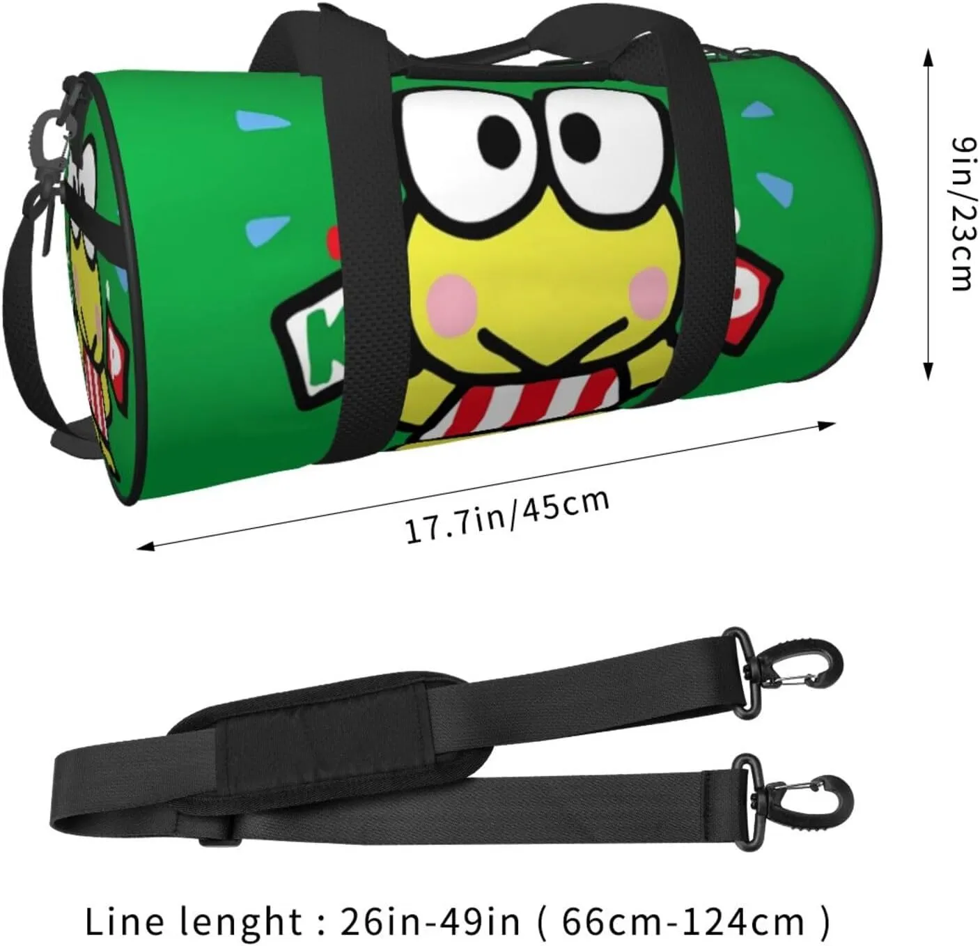 Ker-oppi Duffel Bag Large Capacity Portable Round Travel bag,Travel Sports Bag for Men and Women One Size