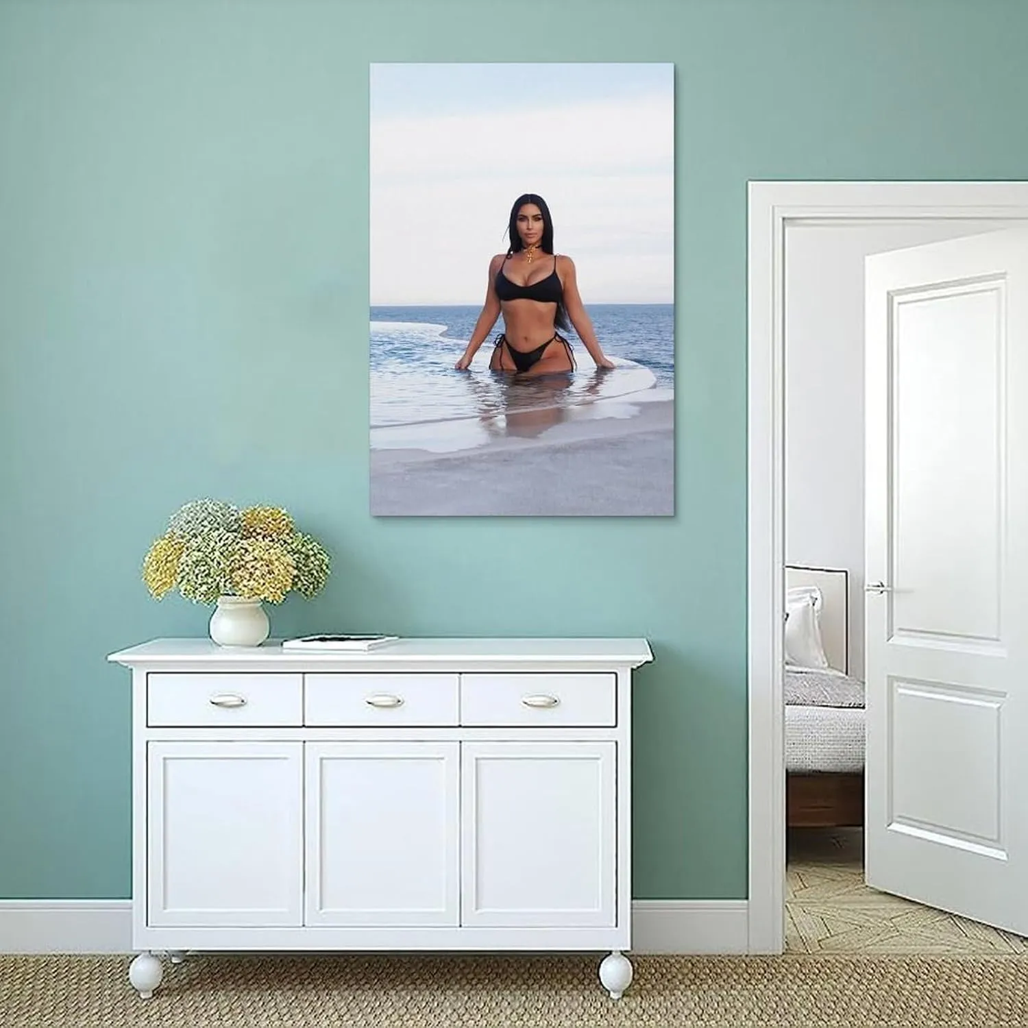 Kim Kardashian Hot Posters Canvas Art And Wall Art Picture Print Modern Family Bedroom Decors 24x36inch(60x90cm)