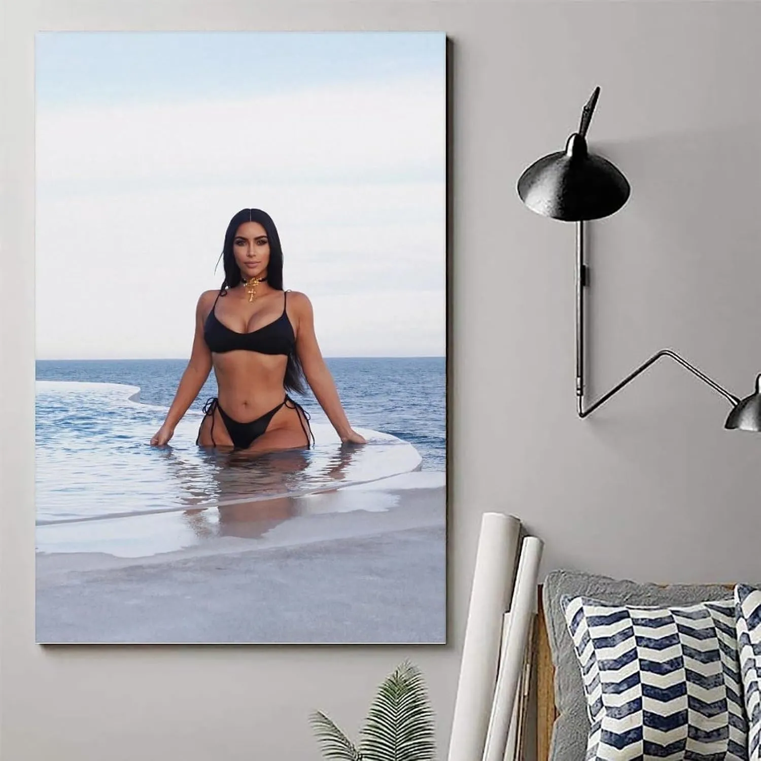 Kim Kardashian Hot Posters Canvas Art And Wall Art Picture Print Modern Family Bedroom Decors 24x36inch(60x90cm)