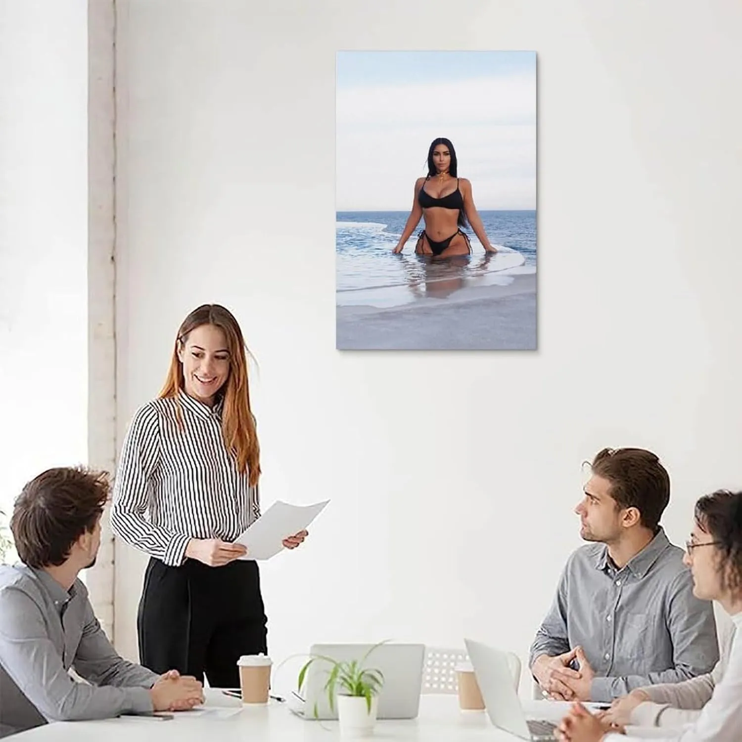 Kim Kardashian Hot Posters Canvas Art And Wall Art Picture Print Modern Family Bedroom Decors 24x36inch(60x90cm)