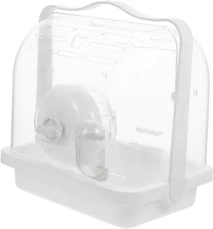 Kisangel Portable Hamster Carrier Cage Breathable Handheld Small Pet Travel Case for for Hamsters Guinea Pigs and Small Animals