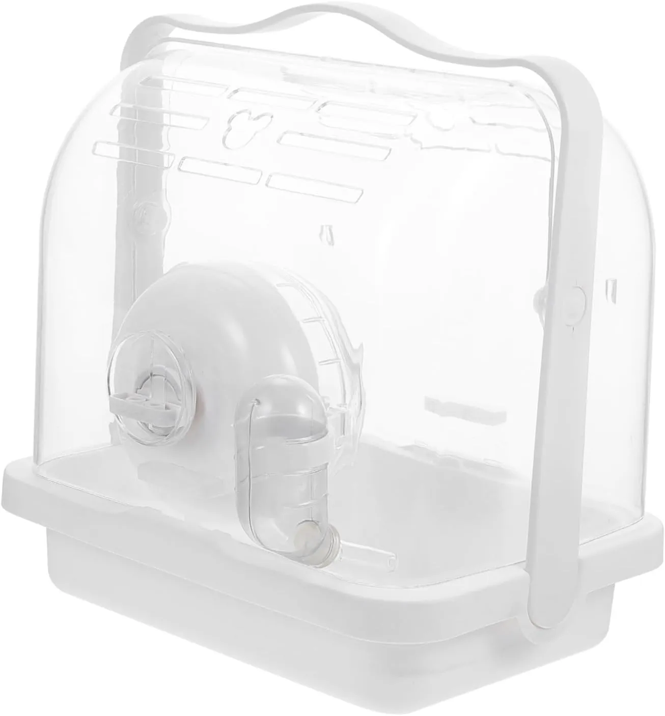 Kisangel Portable Hamster Carrier Cage Breathable Handheld Small Pet Travel Case for for Hamsters Guinea Pigs and Small Animals