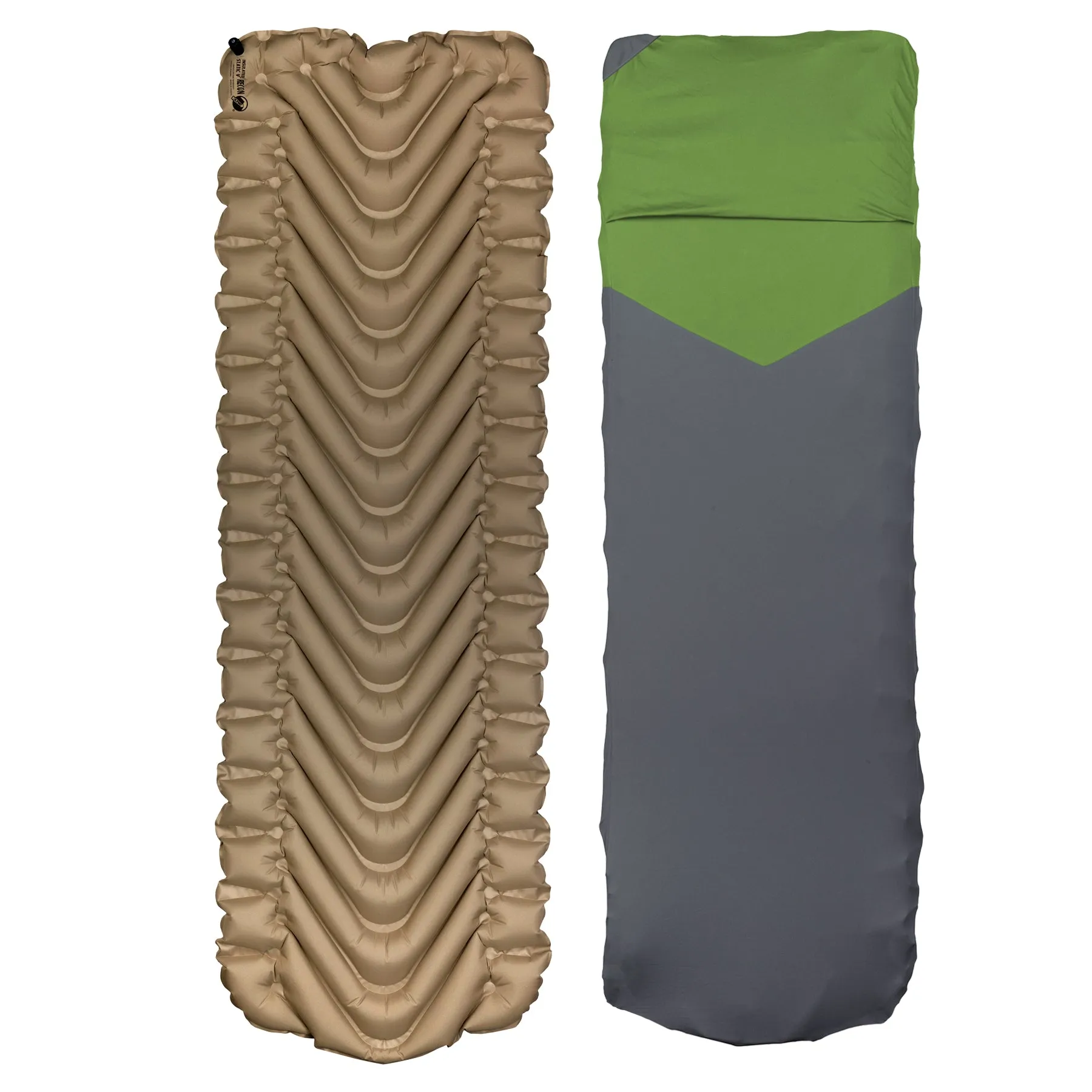 Klymit Insulated Static V Lightweight Sleeping Pad Set Options - V Sheet, Pillow X, or Air Pump & Patch Kit