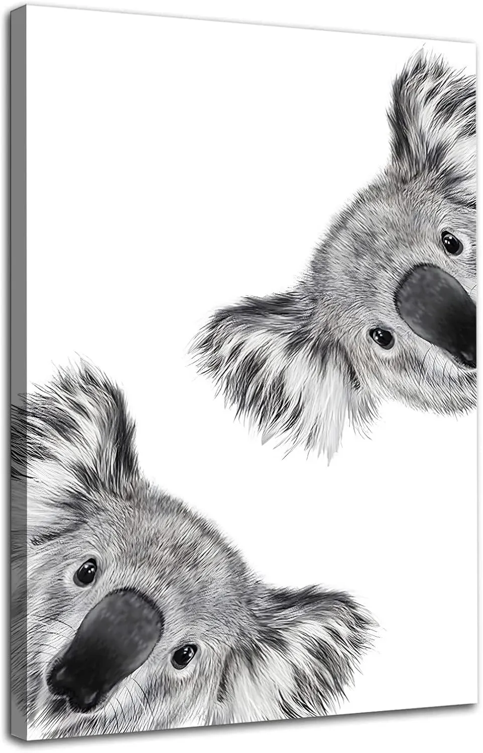 Koala Canvas Wall Art Koala Pictures for Nursery Cute Koala Poster Cute Animal Prints Animal Paintings for Nursery Baby Animal Artwork Children's Room Decoration Canvas Painting 16x24inch No Frame