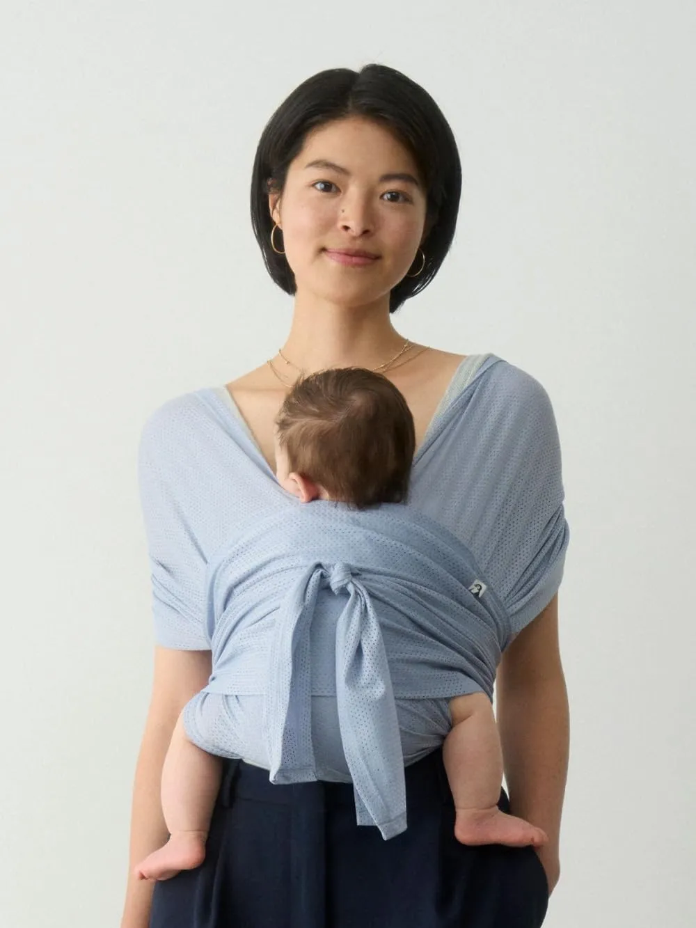 Konny New and Improved Baby Carrier Flex AirMesh(Includes Head Support) - Adjustable Summer, Easy to Wear, Baby Wrap Carrier, Perfect for Newborn Babies Essentials up to 44 lbs, (XS-XL)- Wood Rose
